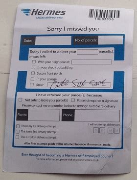fake hermes delivery card
